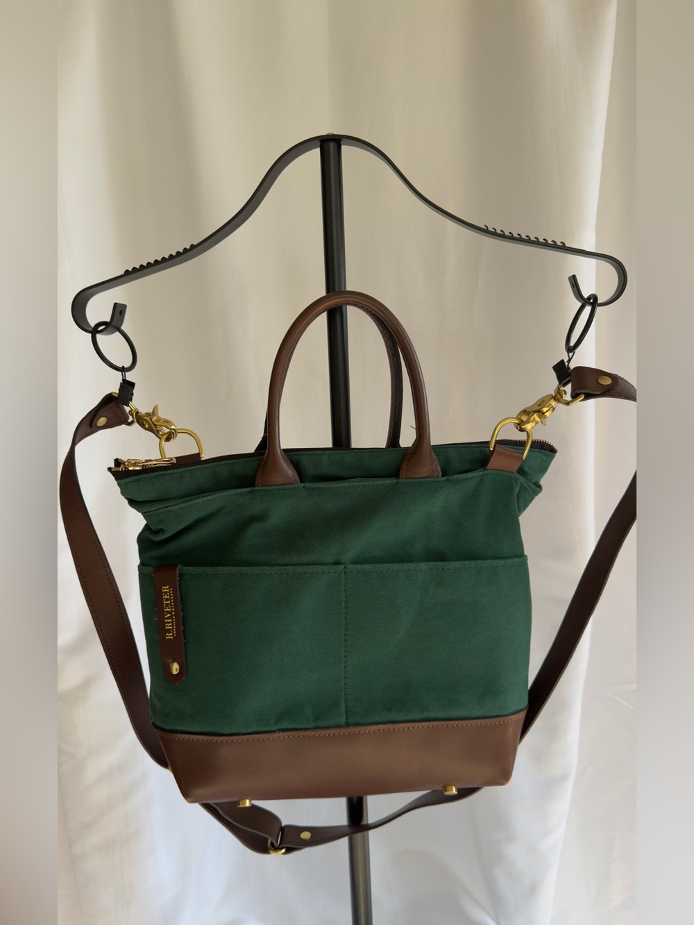 R. Riveter Otto in Evergreen Canvas & Brown Leather